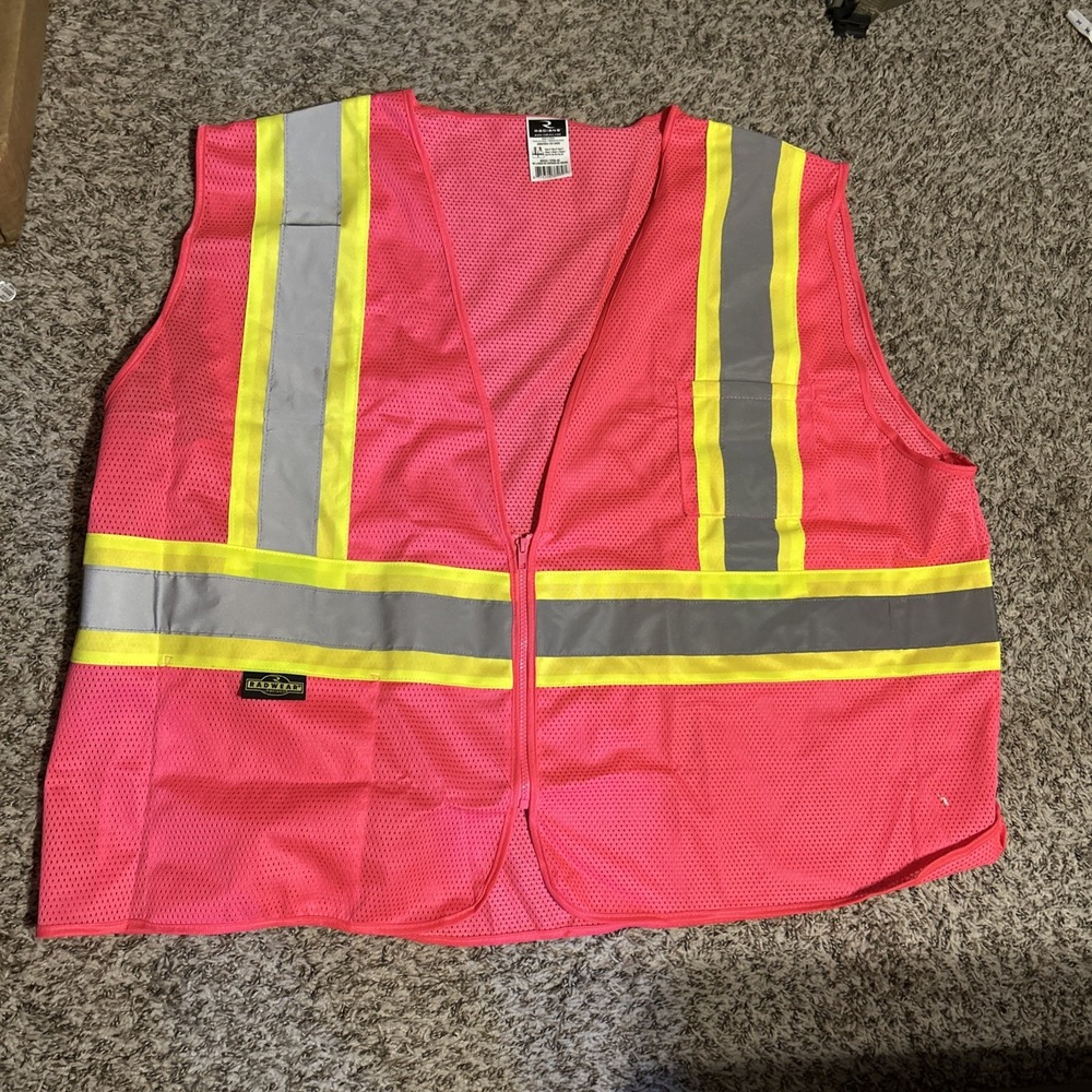 Radians SV22-1ZPM-4X High Visibility/Type O Class Vest Pink Size 4X Reflective